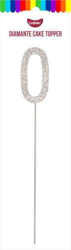 Diamante Small Silver Number - 0